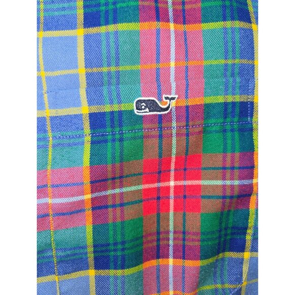 Vineyard Vines Slim Fit Plaid Tucker Shirt Large Button-Down Long Sleeve - Picture 7 of 8